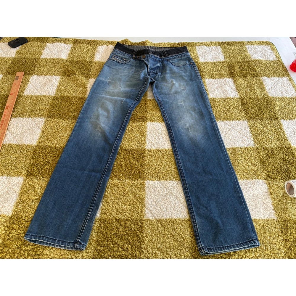 Diesel Only The Brave Mens Straight Leg Jeans Blue Made in Italy Size 34